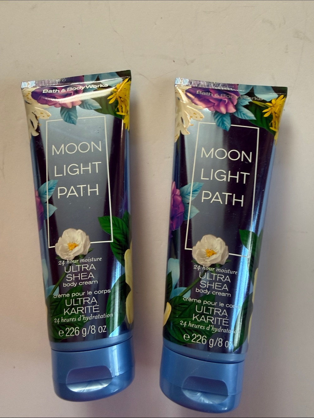 Bath & Body Works Moonlight Path Body Cream - Blue & Green Floral  price for 2